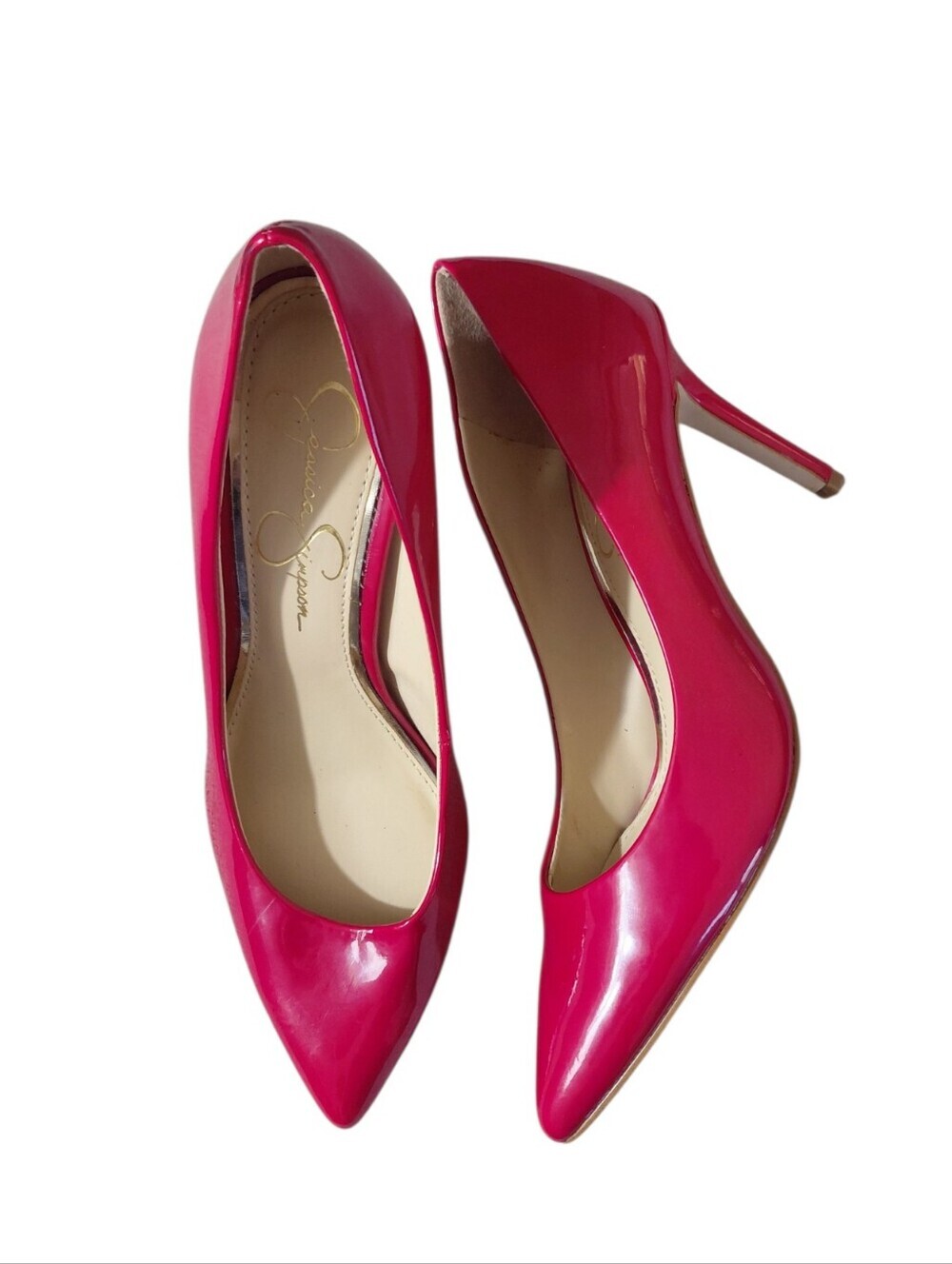 NEW Jessica Simpson Red Patent Leather Pumps Size 6 Pointed-Toe Stiletto Heels
